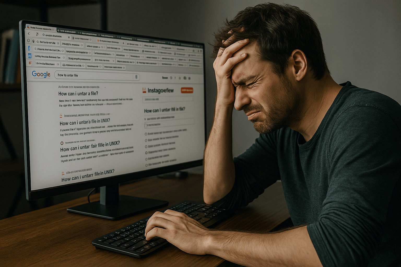 Developer drowning in StackOverflow tabs